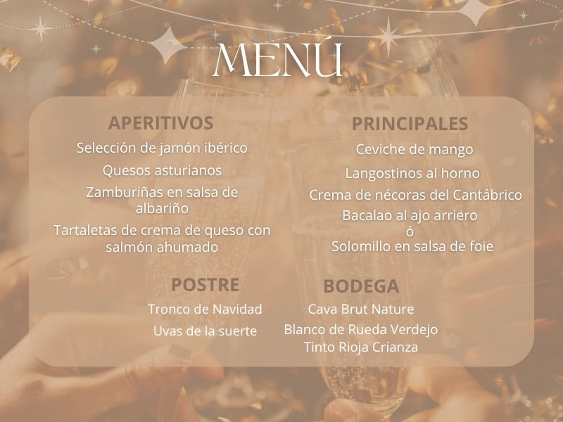 Menú Nochevieja 2025 - Hotel Palacio de Libardón